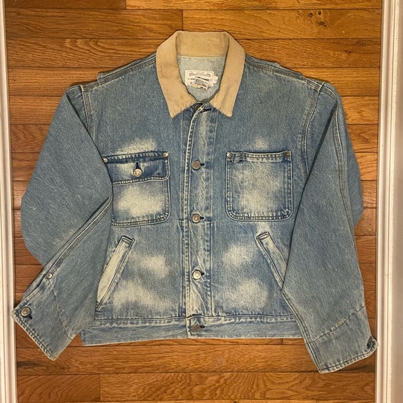 Polo Ralph Lauren Vintage Indian Head Native American Jean Jacket Denim Large - Picture 2 of 7